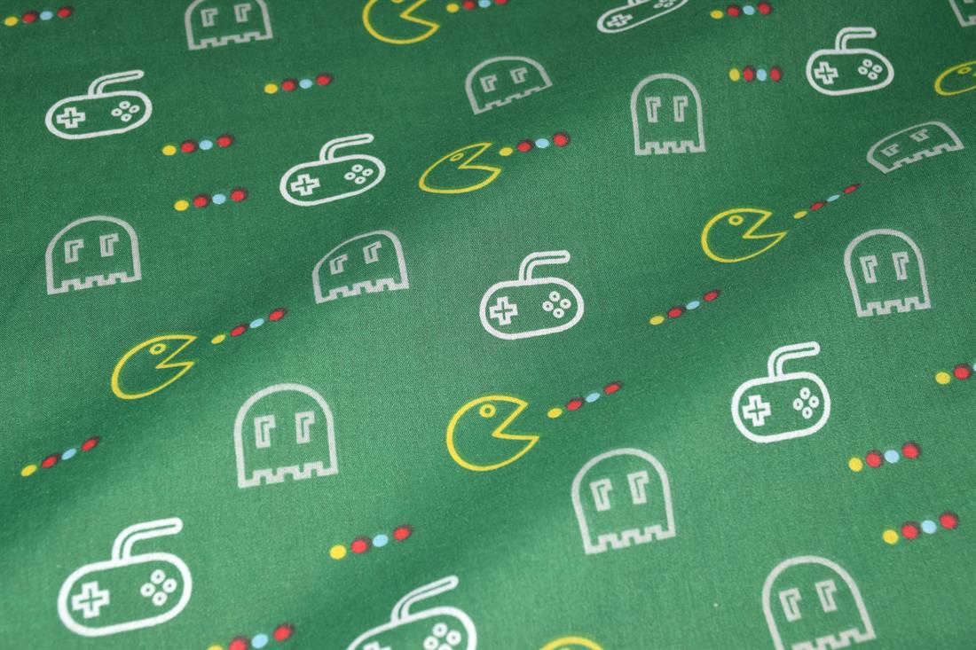Hungry Gamer Printed Polycotton Fabric