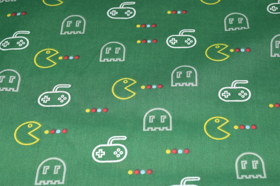 Hungry Gamer Printed Polycotton Fabric