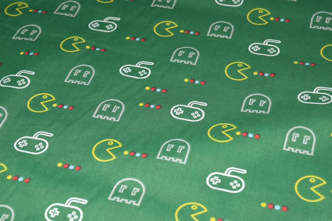Hungry Gamer Printed Polycotton Fabric