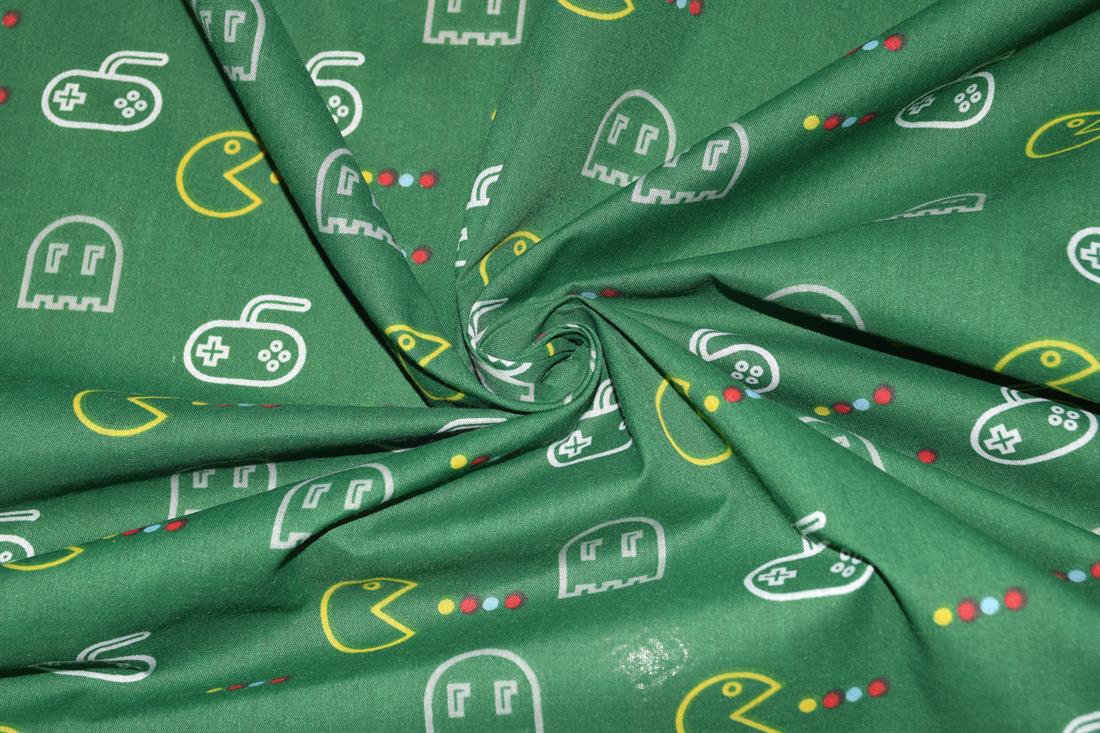 Hungry Gamer Printed Polycotton Fabric