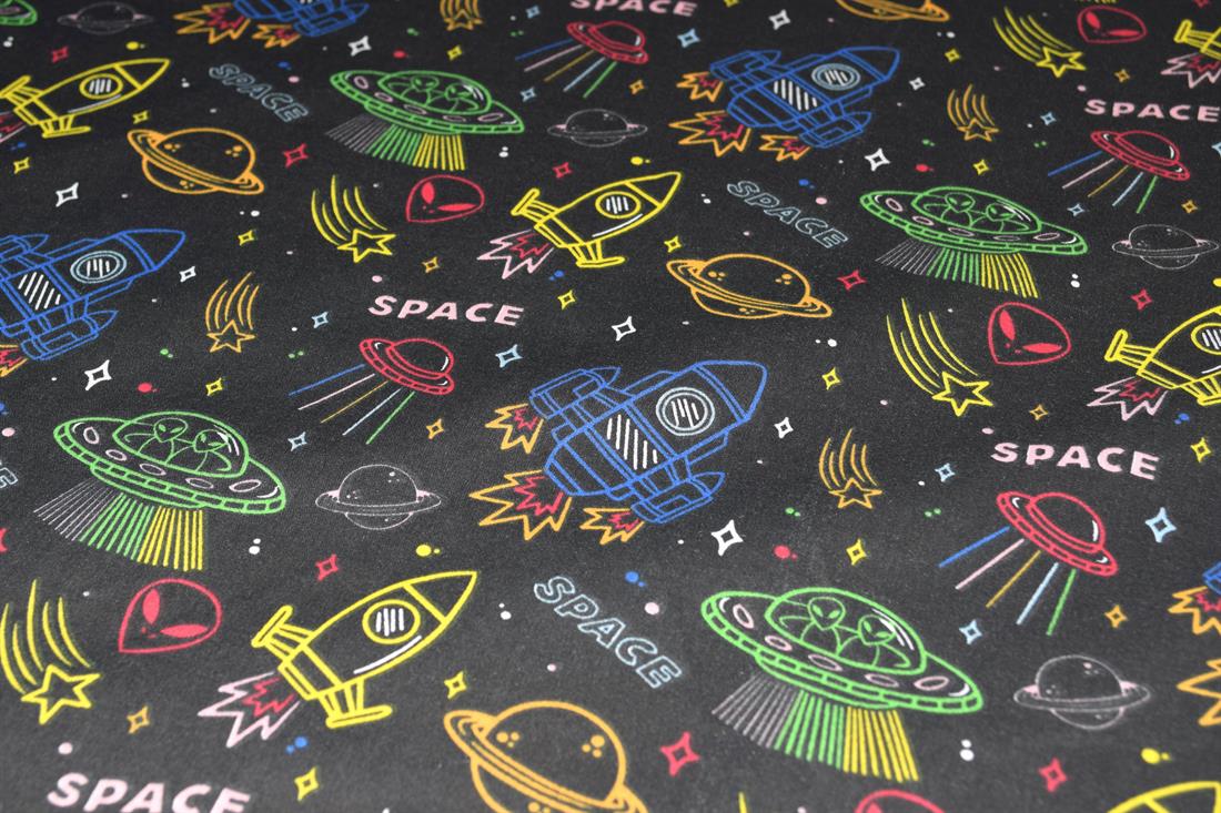 Space Jam Printed Polycotton Fabric
