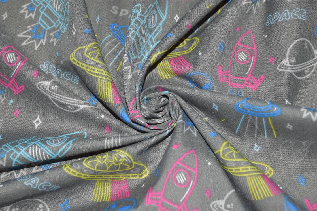 Space Jam Printed Polycotton Fabric