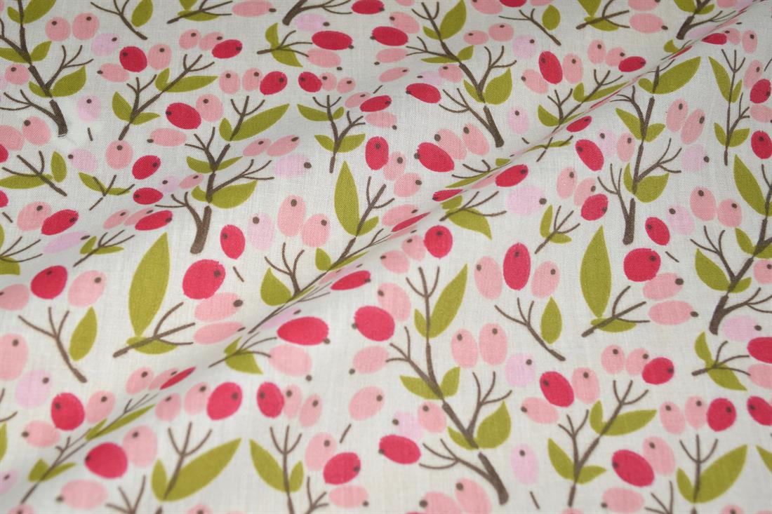 Berry Good Printed Polycotton Fabric