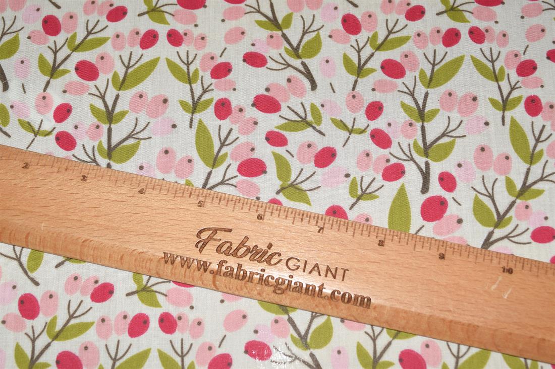 Berry Good Printed Polycotton Fabric