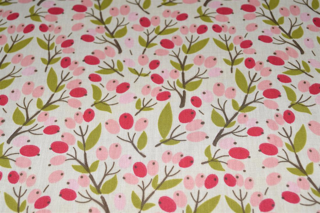 Berry Good Printed Polycotton Fabric