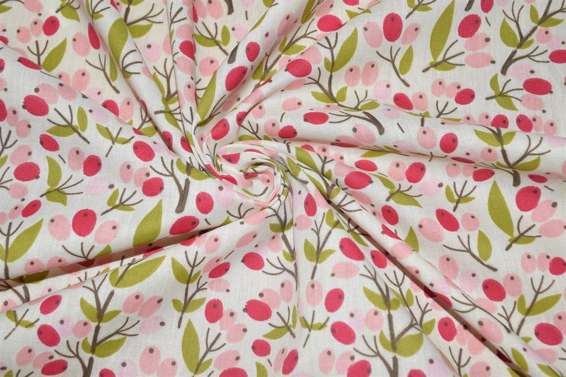 Berry Good Printed Polycotton Fabric