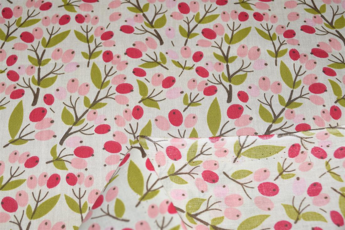 Berry Good Printed Polycotton Fabric
