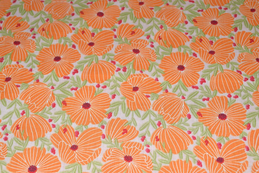 Morris Floral -Printed Polycotton Fabric