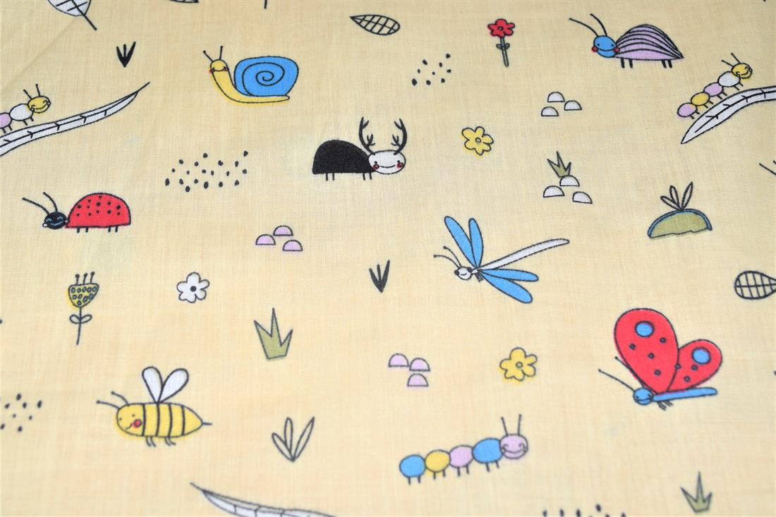 Bugs Life Printed Polycotton Fabric