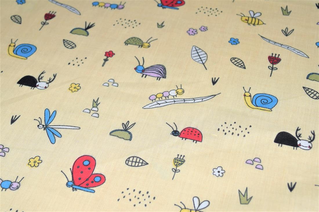 Bugs Life Printed Polycotton Fabric