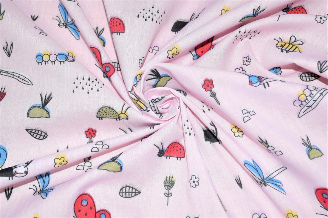 Bugs Life Printed Polycotton Fabric