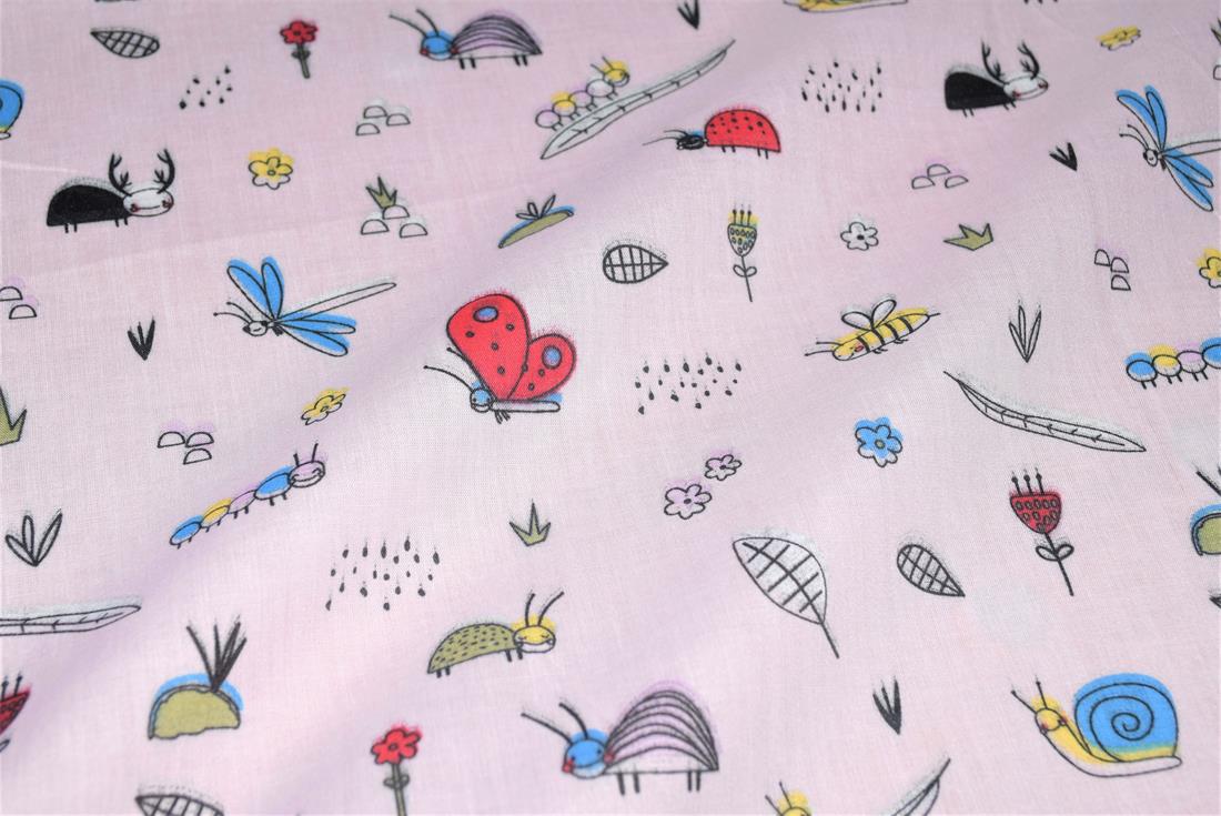 Bugs Life Printed Polycotton Fabric
