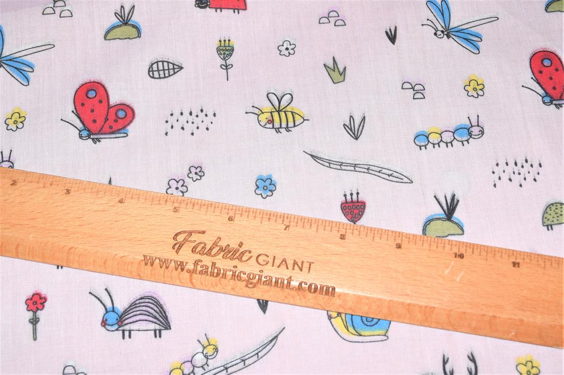 Bugs Life Printed Polycotton Fabric