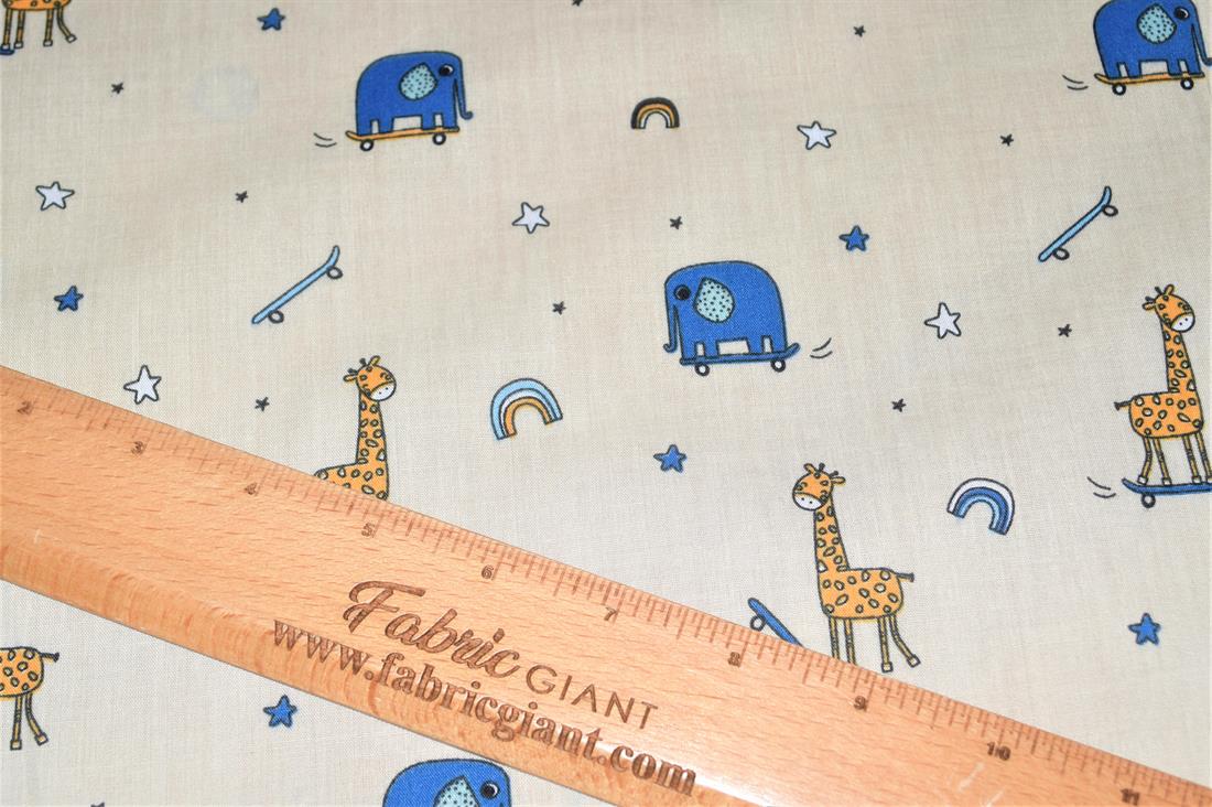 Animals Skoot Printed PolyCotton Fabric