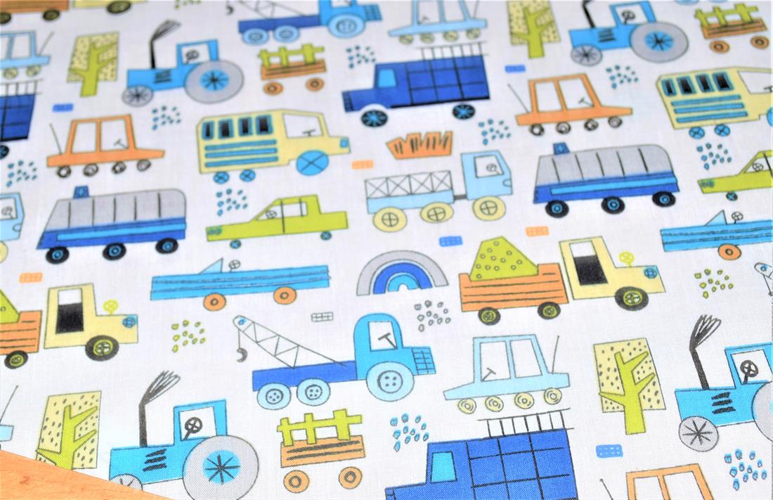 Construction Fun Printed Polycotton Fabric