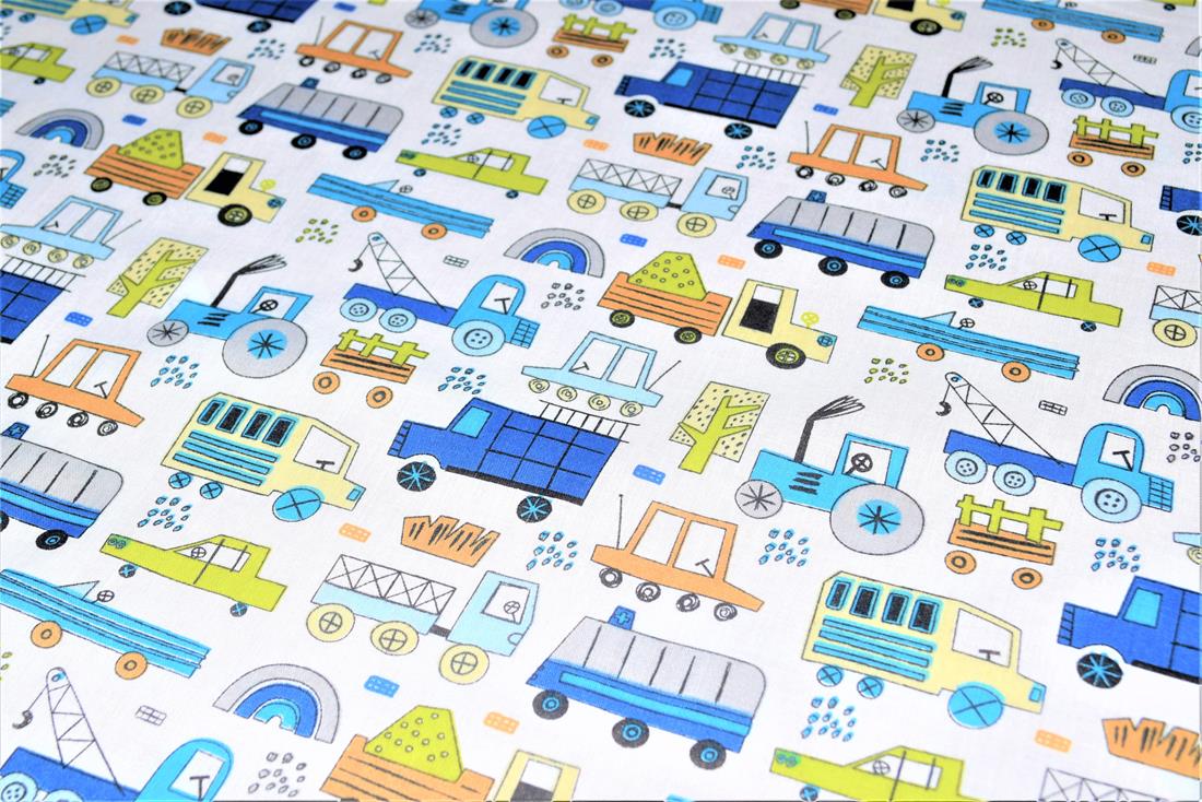 Construction Fun Printed Polycotton Fabric