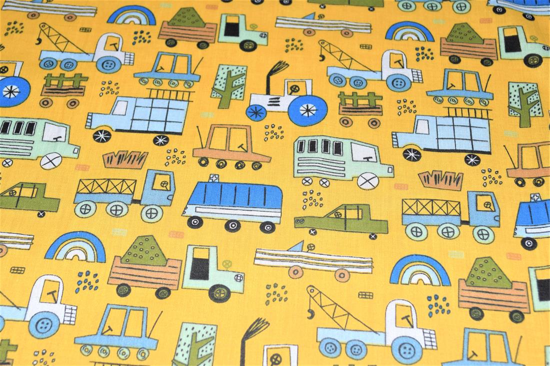 Construction Fun Printed Polycotton Fabric
