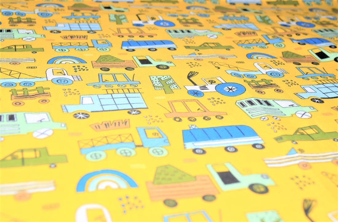 Construction Fun Printed Polycotton Fabric