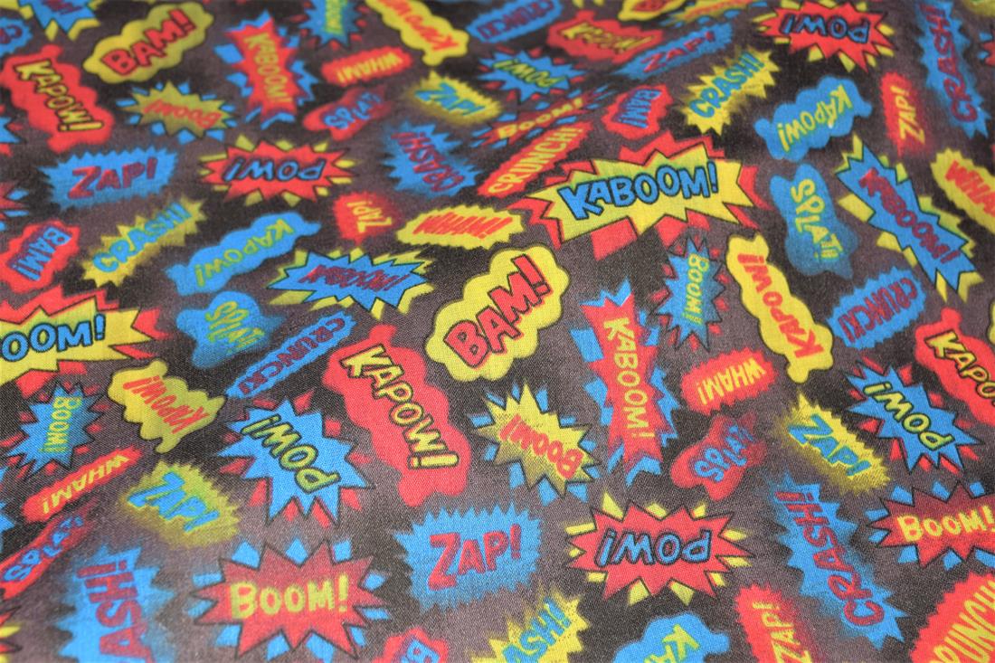 Comic Strips Printed Polycotton Fabric