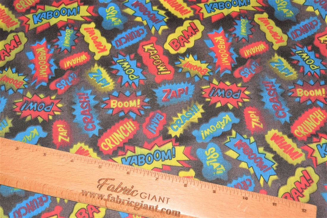Comic Strips Printed Polycotton Fabric