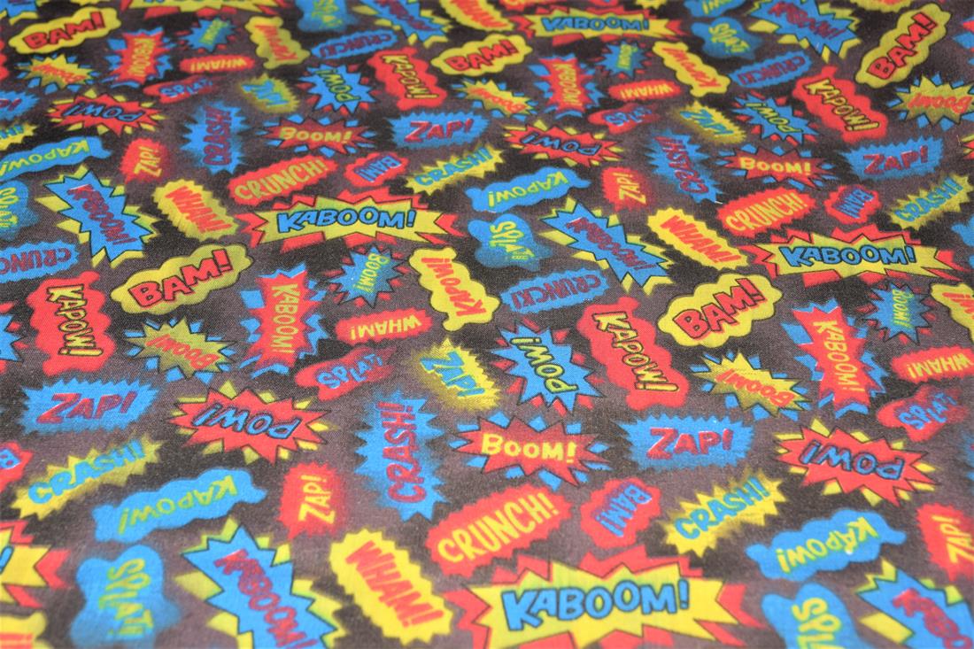 Comic Strips Printed Polycotton Fabric