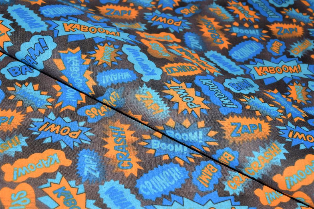 Comic Strips Printed Polycotton Fabric