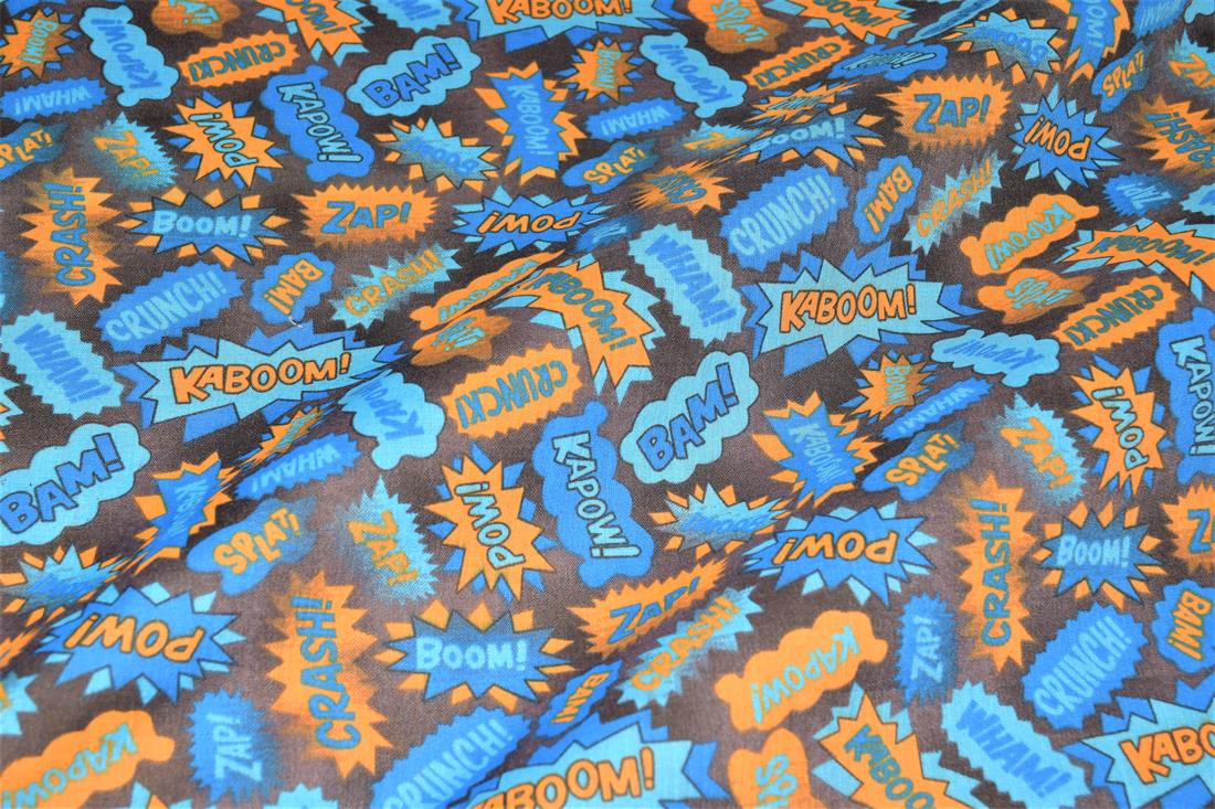 Comic Strips Printed Polycotton Fabric