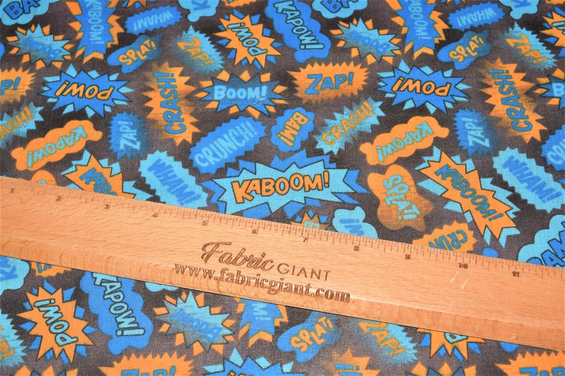 Comic Strips Printed Polycotton Fabric