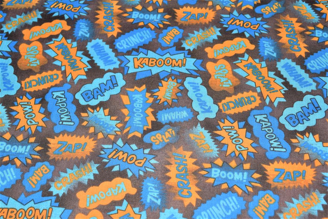 Comic Strips Printed Polycotton Fabric