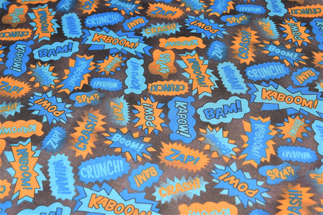 Comic Strips Printed Polycotton Fabric