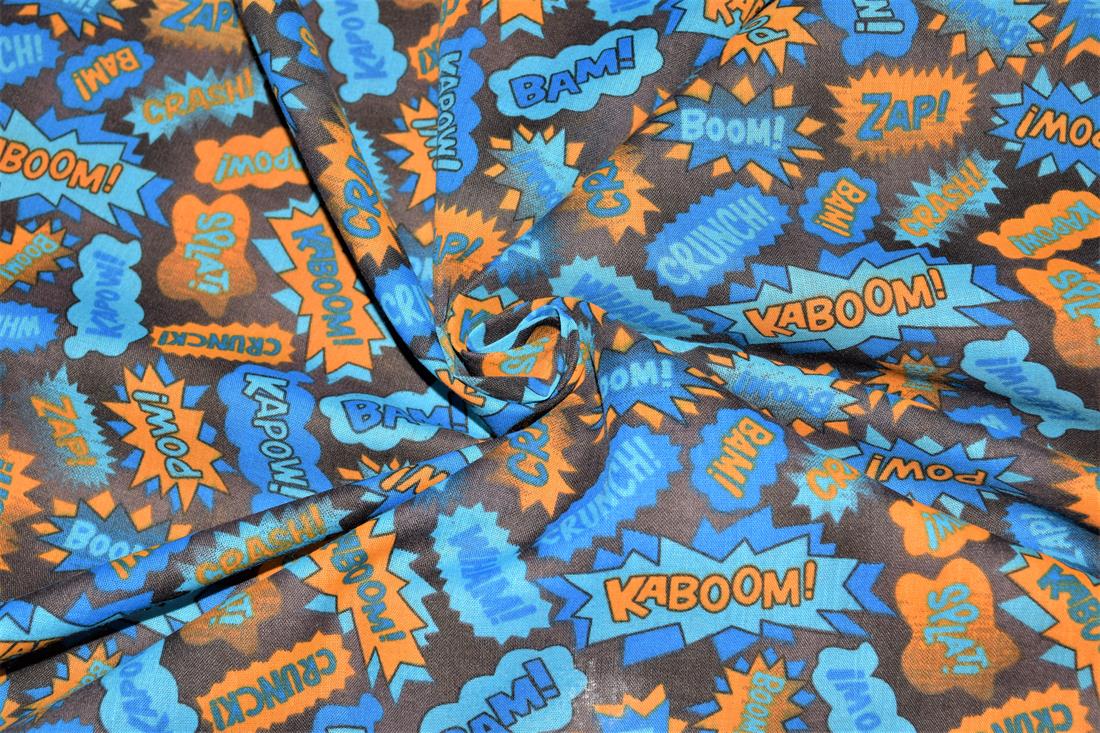 Comic Strips Printed Polycotton Fabric