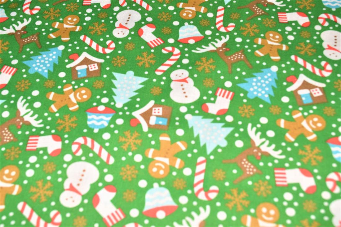 Christmas Trees Printed Polycotton Fabric