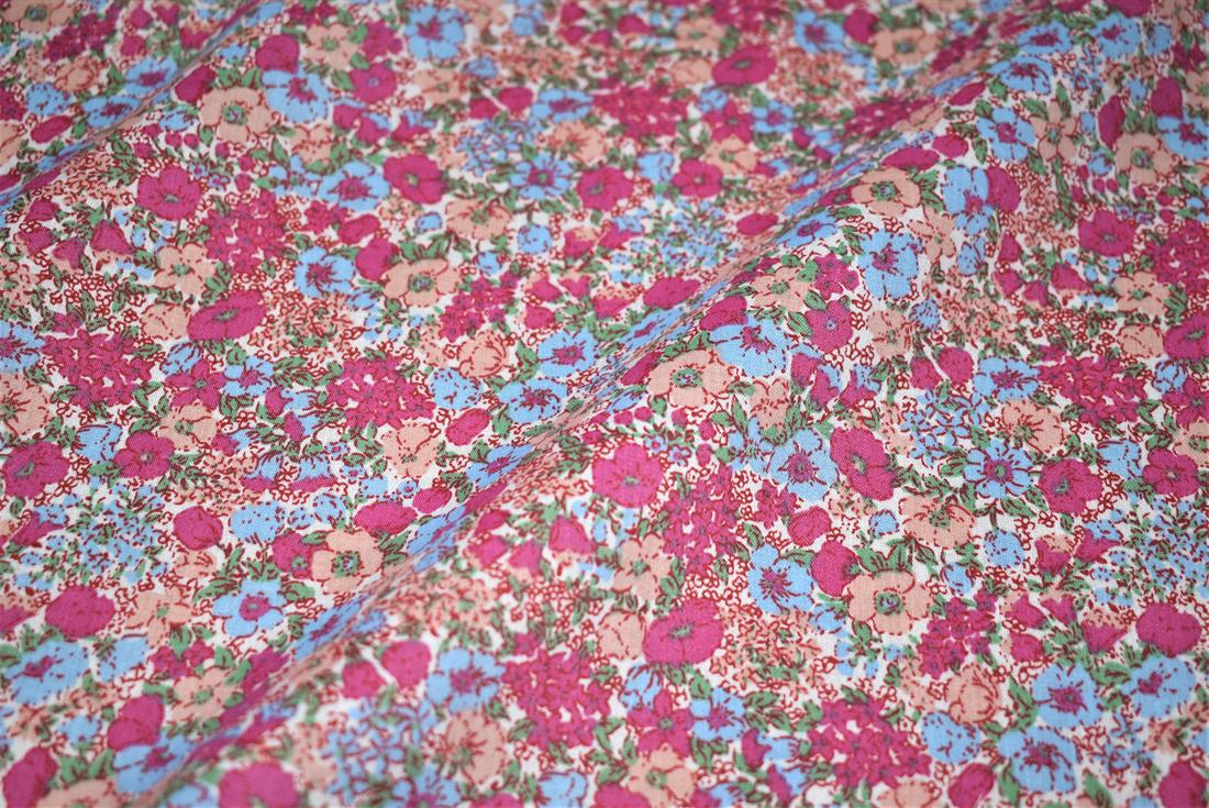 Printed Polycotton Fabric, Flower
