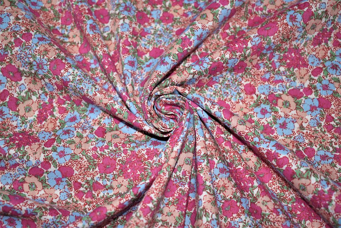 Printed Polycotton Fabric, Flower