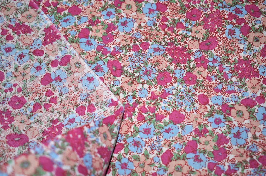 Printed Polycotton Fabric, Flower