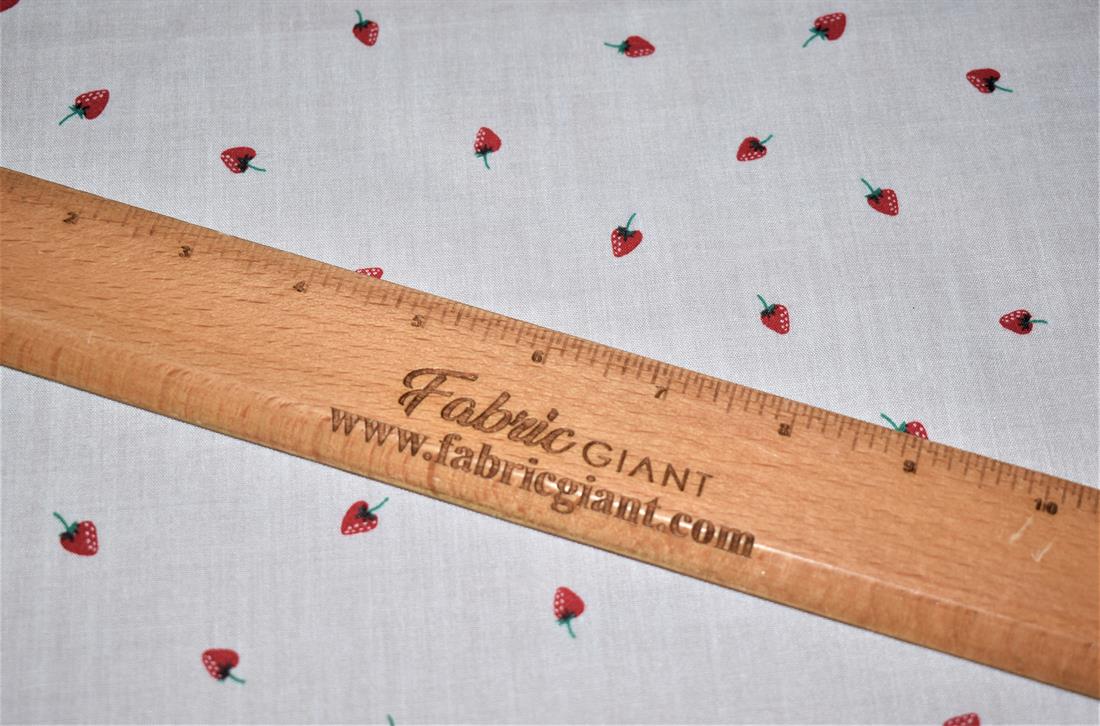 White Printed Polycotton Fabric
