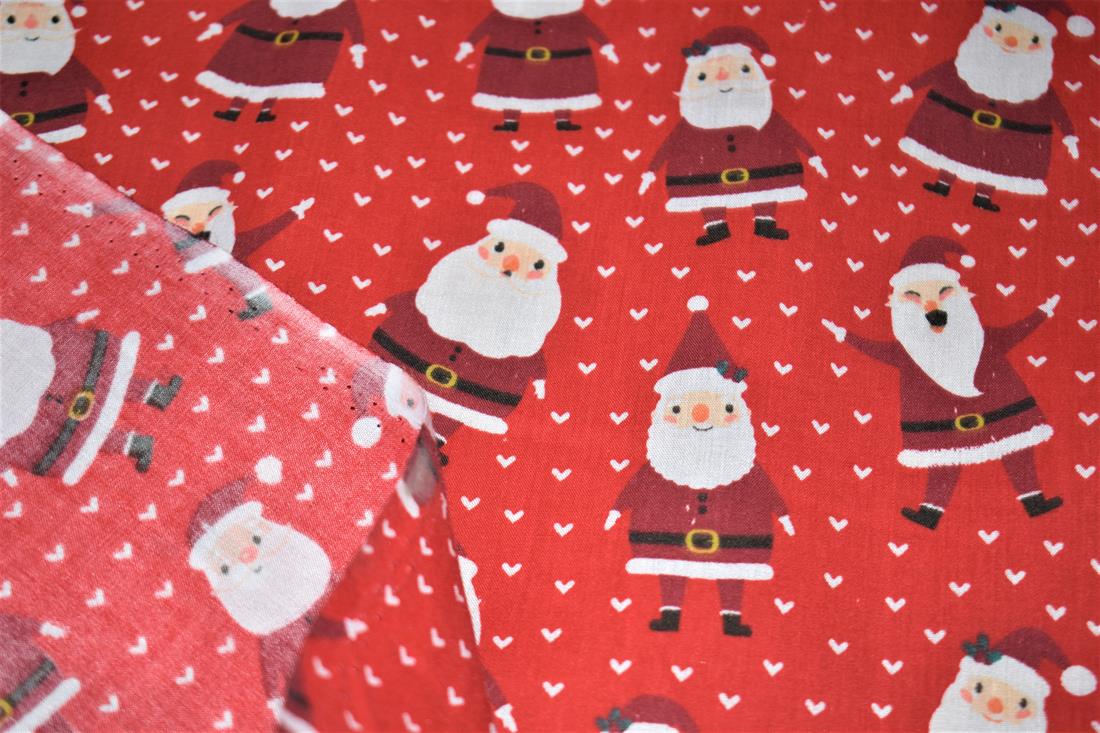 MP Smiley Santas Xmas Polycotton It's Almost That Time of the Year…