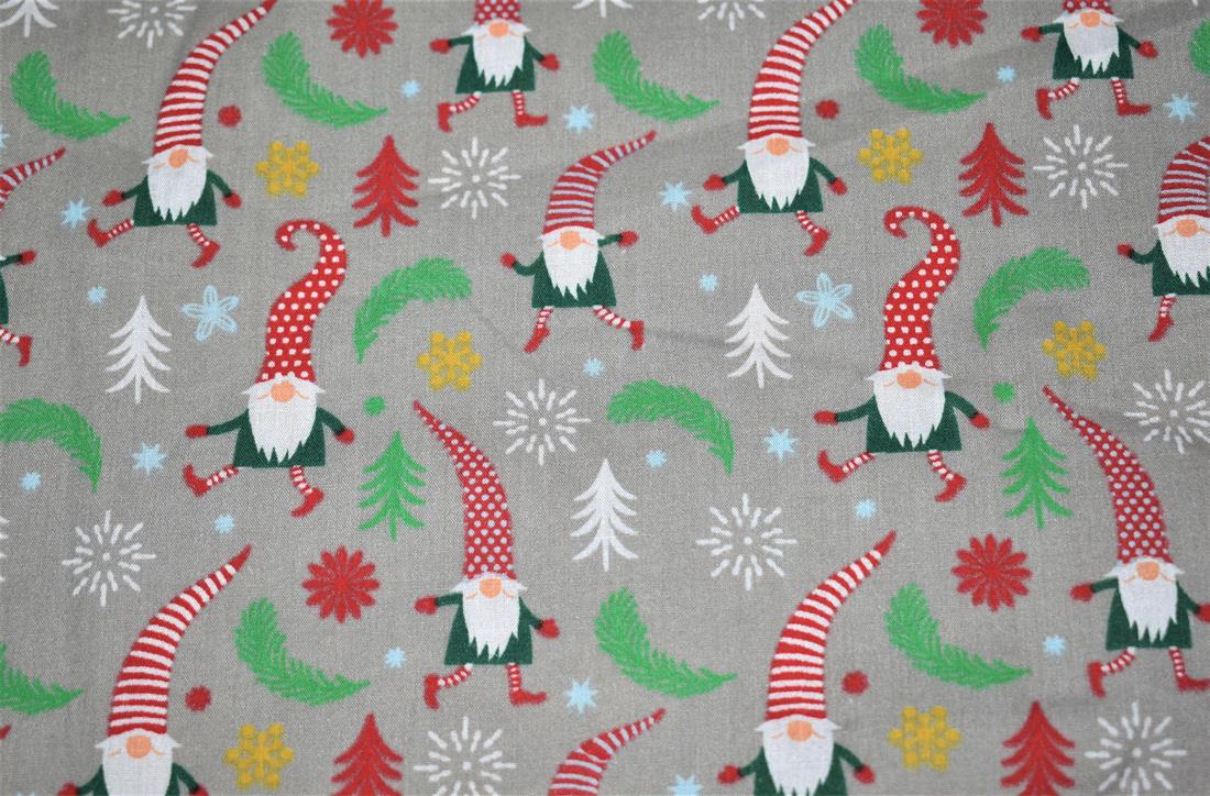 Printed Polycotton Fabric, Going Gonk Xmas