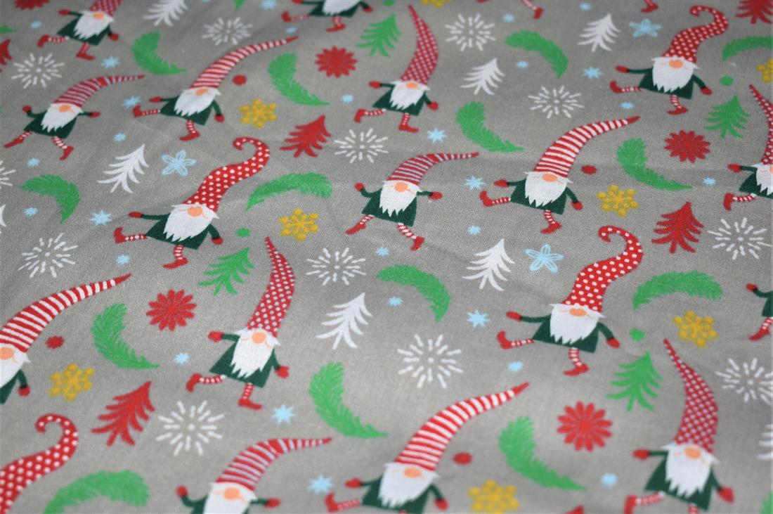 Printed Polycotton Fabric, Going Gonk Xmas