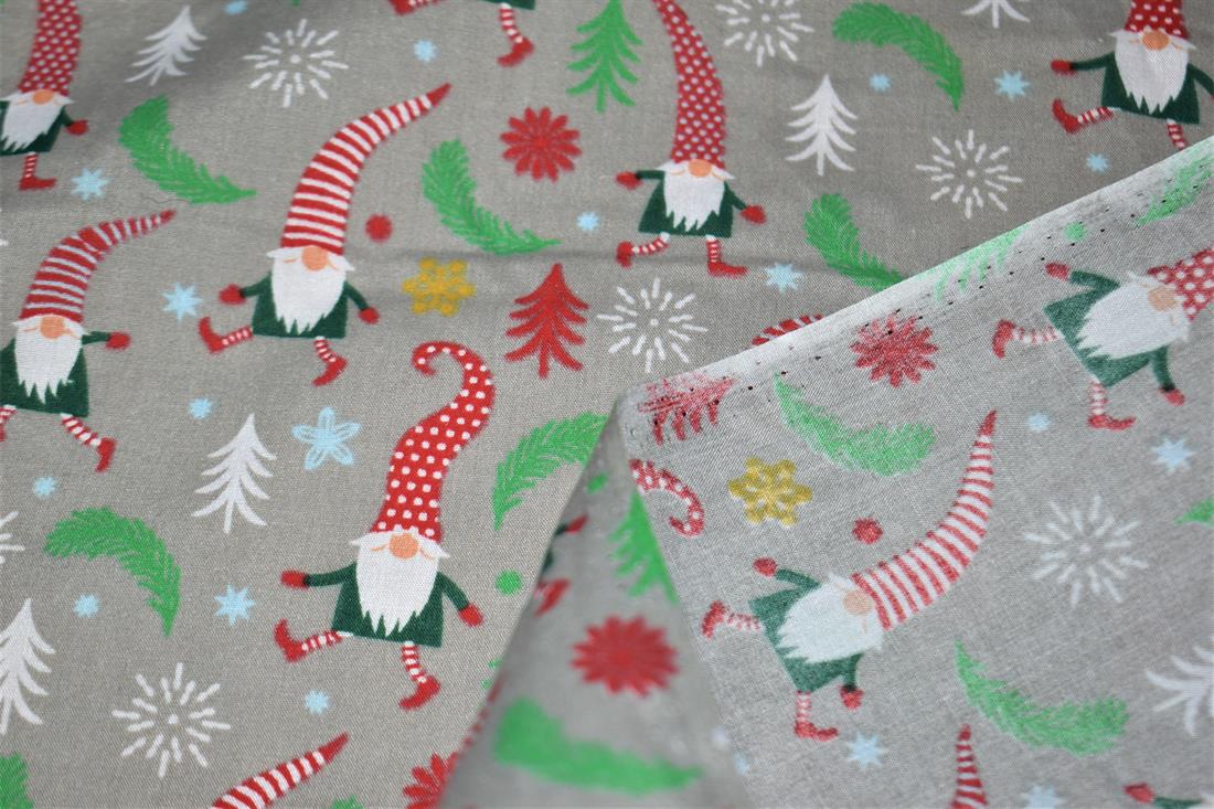 Printed Polycotton Fabric, Going Gonk Xmas