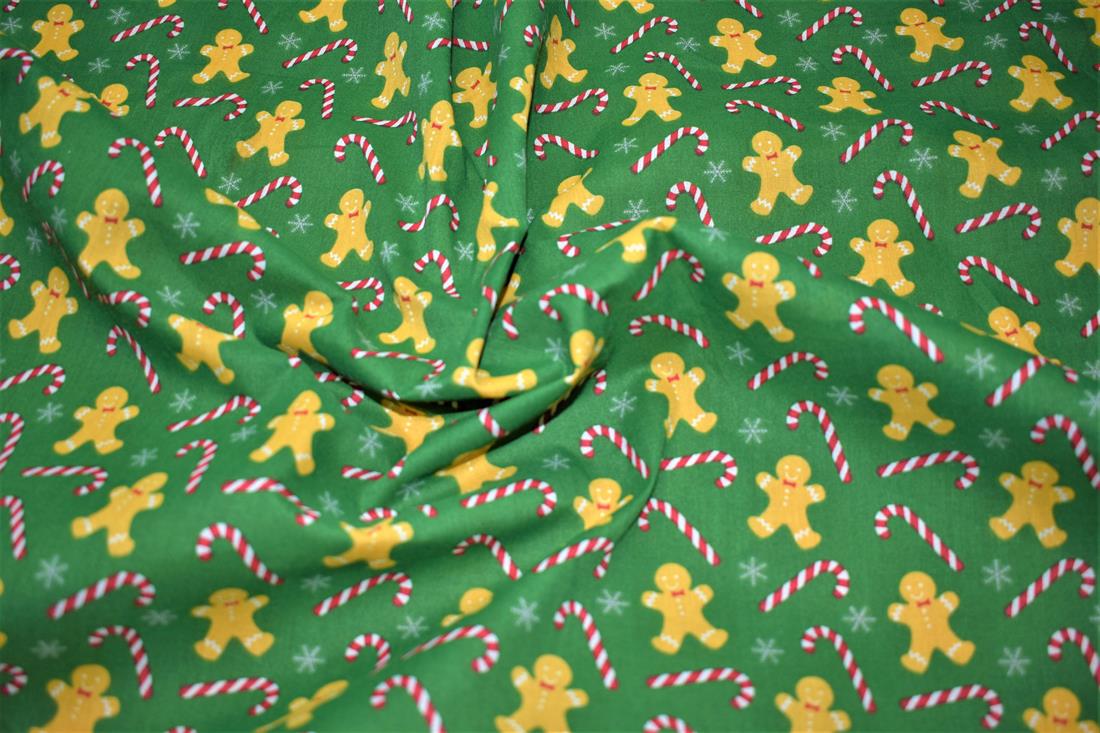 Christmas Printed Polycotton Fabric