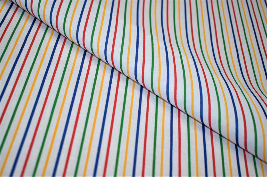 Strips Print PolyCotton Fabric