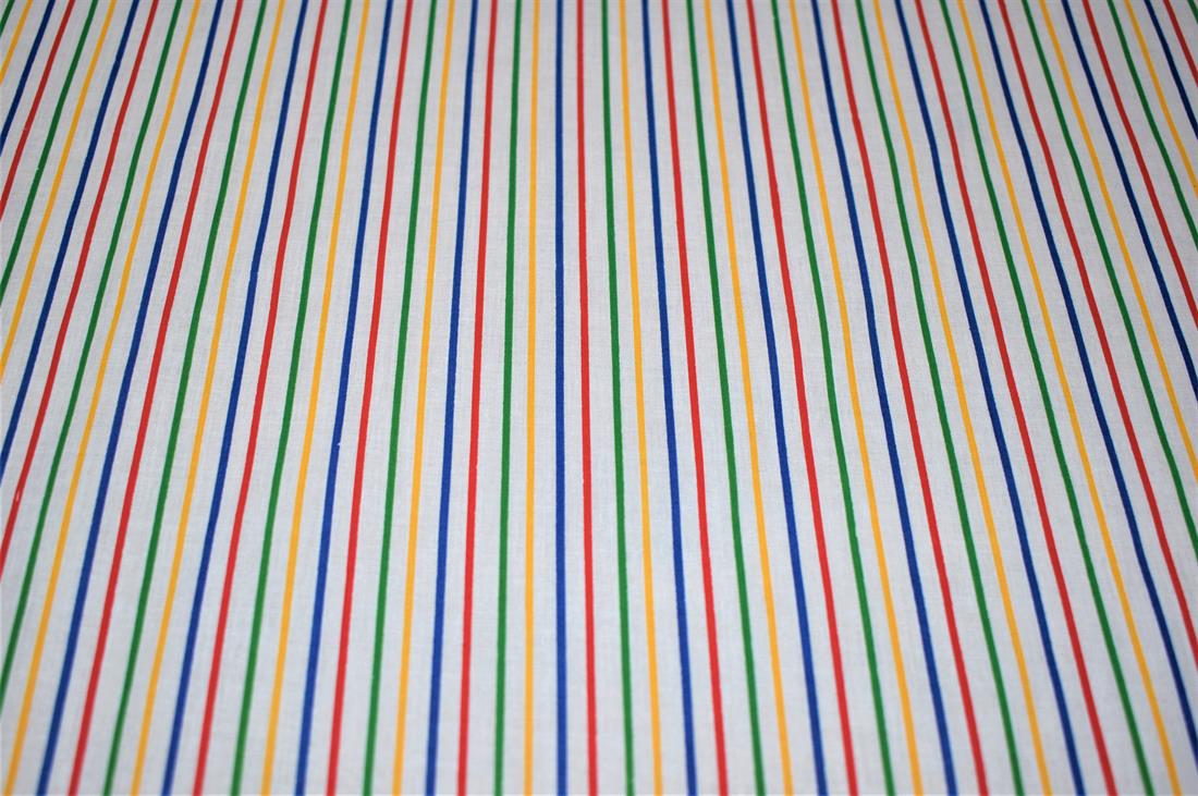 Strips Print PolyCotton Fabric