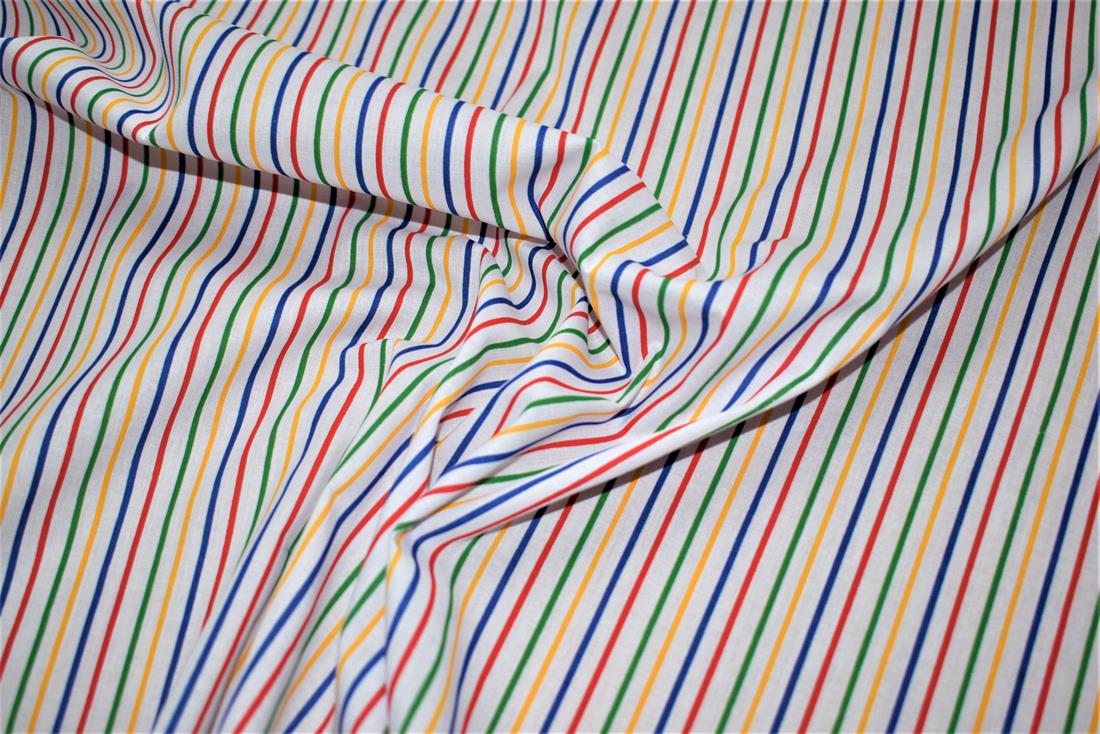 Strips Print PolyCotton Fabric