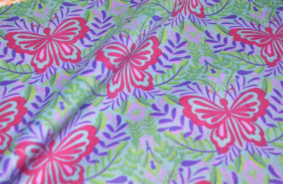 Butterfly Pirnt Printed PolyCotton Fabric