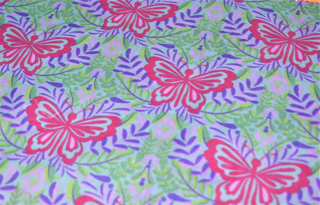 Butterfly Pirnt Printed PolyCotton Fabric