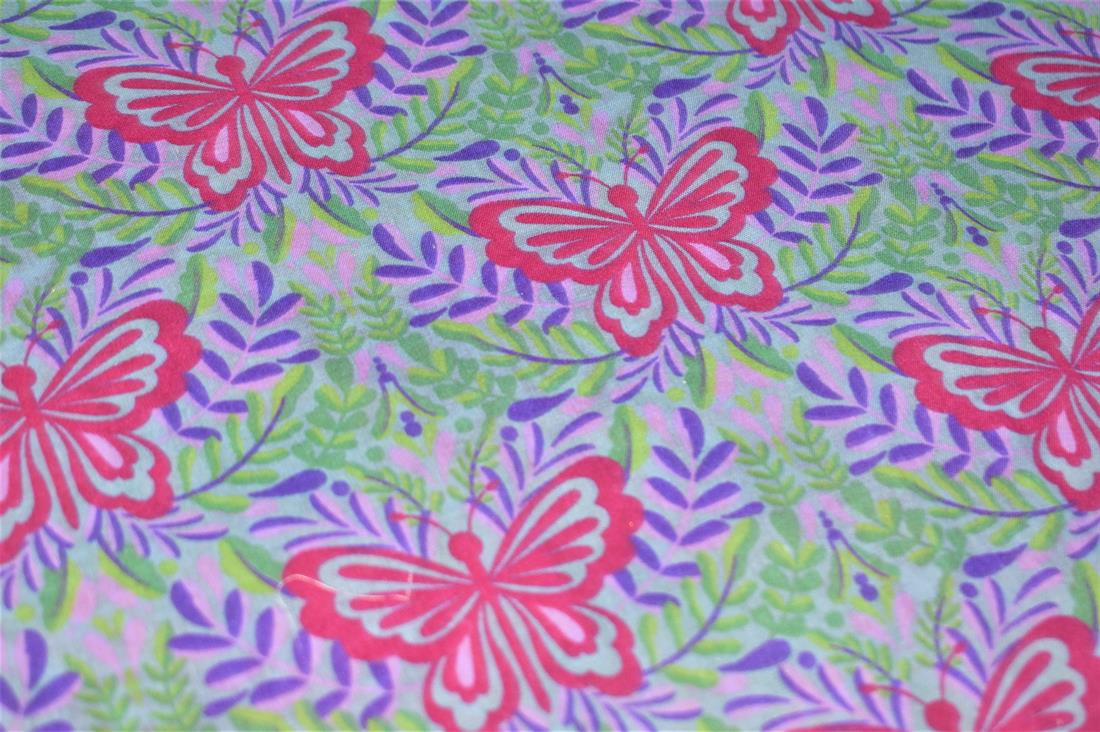 Butterfly Pirnt Printed PolyCotton Fabric