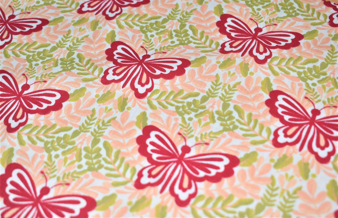Butterfly Pirnt Printed PolyCotton Fabric