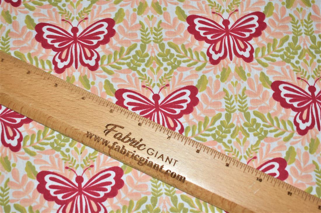 Butterfly Pirnt Printed PolyCotton Fabric