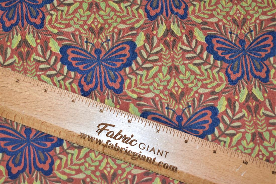Butterfly Pirnt Printed PolyCotton Fabric